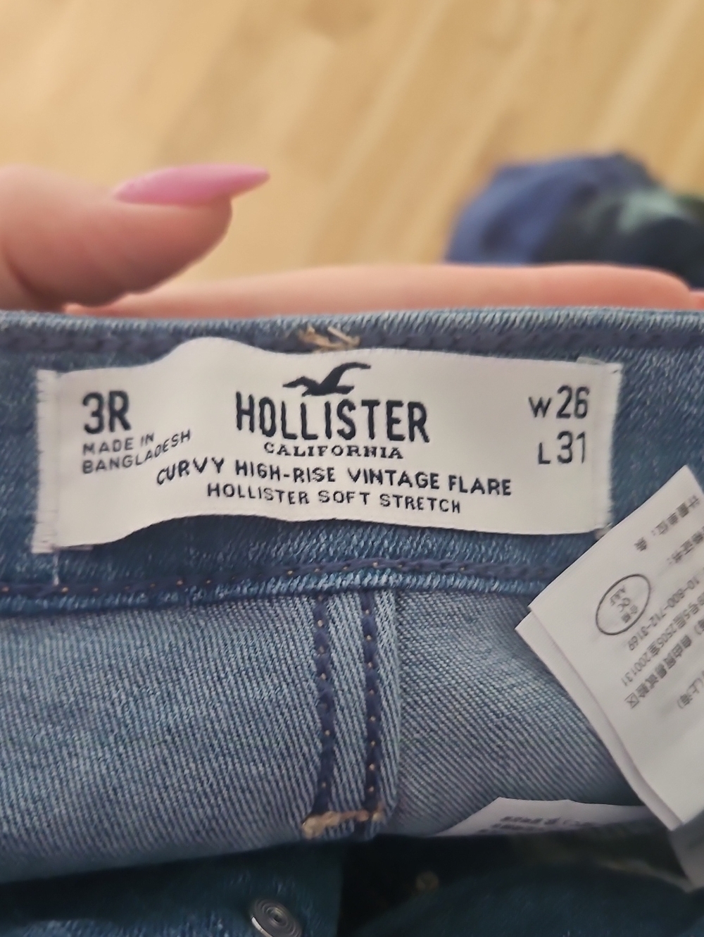 Hollister Light Blue Curvy High-Rise Vintage Flare Jeans